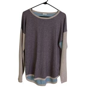Smartwool Shadow Pine Sweater Womens Large Purple Long Sleeve Pullover Wool